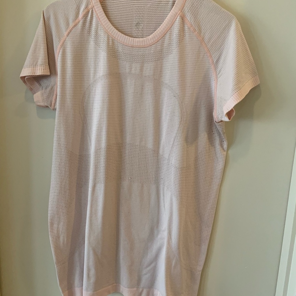 Lululemon Light Pink Mesh Athletic T-Shirt